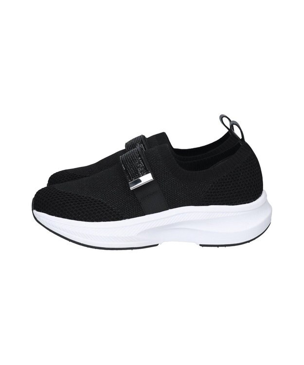 Bridget Birkin 【Bridget Birkin】ベルトストーンニットスニーカー ブラック