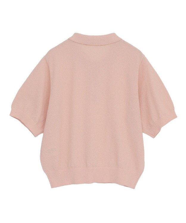 AMERICAN HOLIC ブークレ半袖ニットトップス Navy