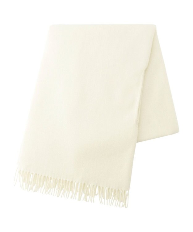 MOONBAT MACKINTOSH PHILOSOPHY ウール100%超大判無地ポンチョストール／幅70cm ホワイト