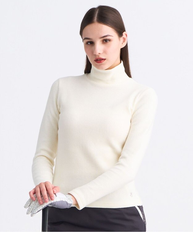 23区GOLF 【WOMEN】グランサーモリブハイネックニット アイボリー系