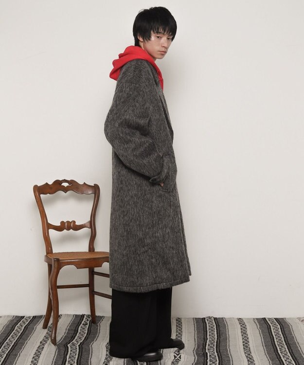 WEGO シャギーオーバーコート グレー