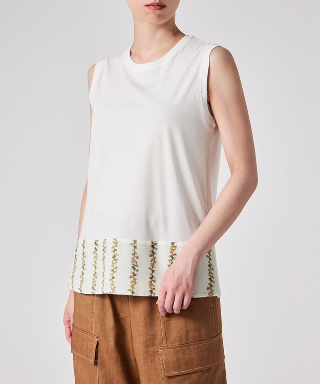 Paul Smith プリント コンビネーション ノースリーブ ホワイト