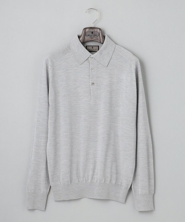 GOTAIRIKU ハイゲージ＿ニットポロ ライトグレー系