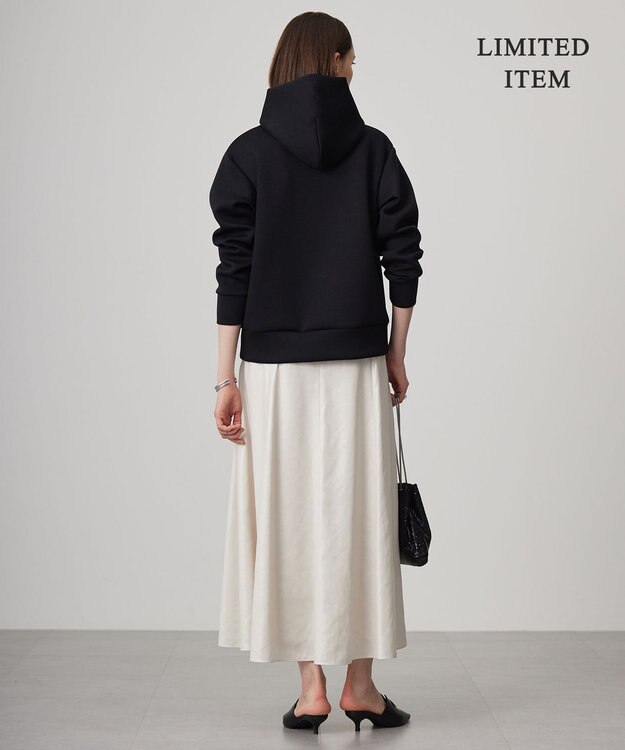 ICB L 【WEB限定・洗える】ソフトダンボール フーディ プルオーバー ブラック系