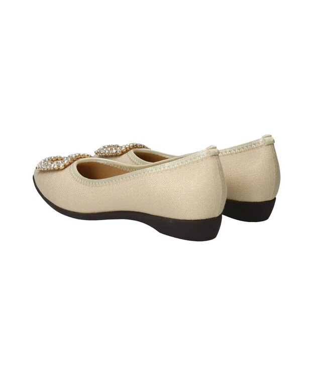 Bridget Birkin ＜2E＞【Bridget Birkin Walk】ビジューモチーフポインテッドパンプス ベージュ雑材