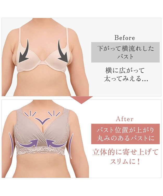 BRADELIS New York 【BRADELIS NewYork peace】綿混キャッチャーカップレースブラ24 ブラデリス ノンワイヤー 補正ブラジャー トープ