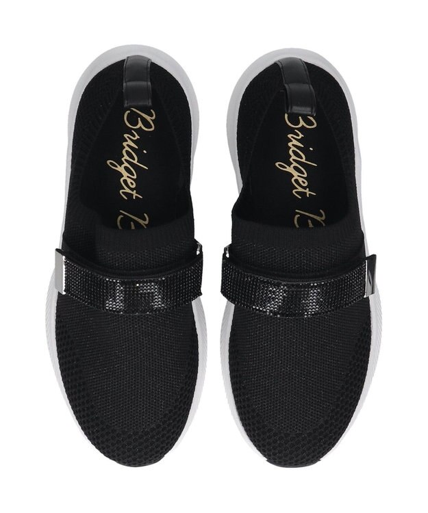 Bridget Birkin 【Bridget Birkin】ベルトストーンニットスニーカー ブラック