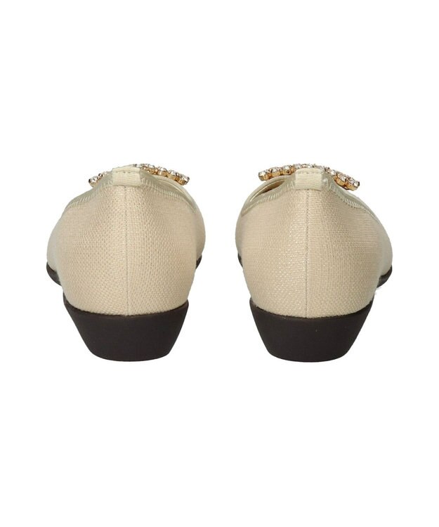 Bridget Birkin ＜2E＞【Bridget Birkin Walk】ビジューモチーフポインテッドパンプス ベージュ雑材