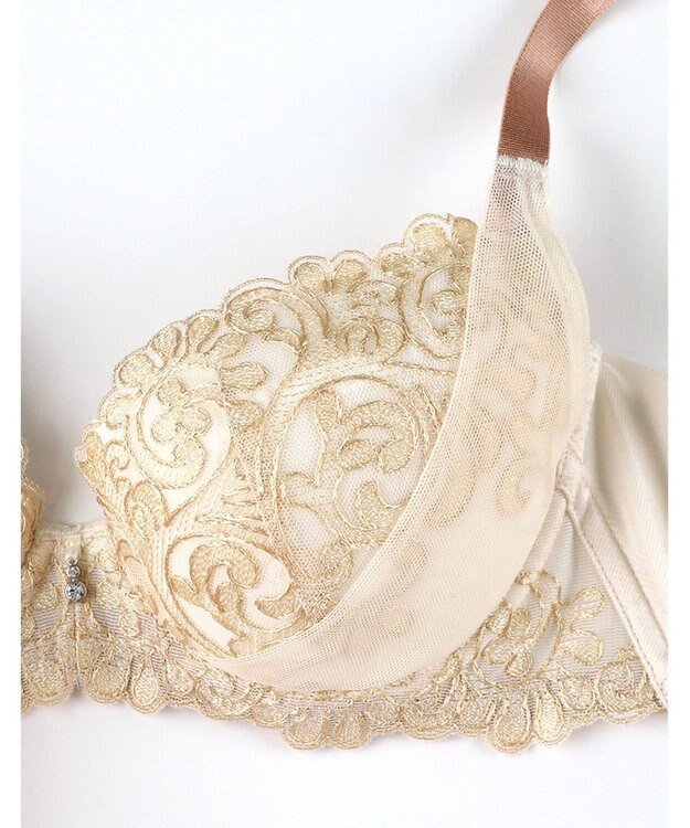 Wing ブラジャー バストを高い位置でキープ 谷間メイク 着やせシルエット 【8000シリーズ】 Gカップまで対応 大きいサイズ PB8000 ウイング／ワコール ベージュ