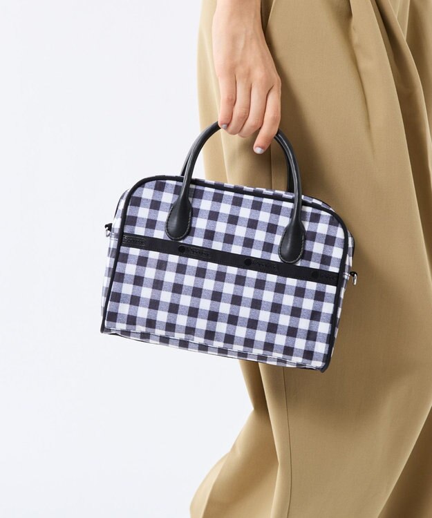 LeSportsac SQUARE TH CROSSBODY/アップタウンギンガム/ブラック アップタウンギンガム/ブラック