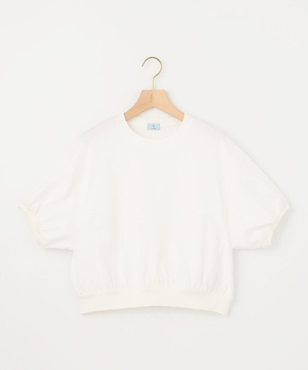 組曲 L 【WEB限定】クールプレーティング天竺スエットライク カットソー アイボリー系