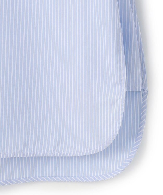 23区 CANCLINI スキッパーベルト付き ブラウス サックスストライプ