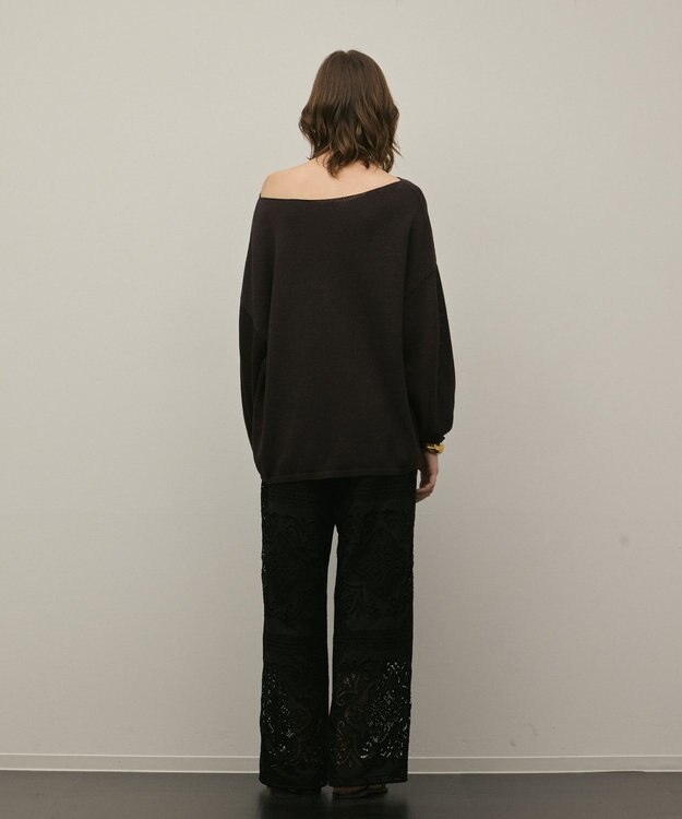 GRACE CONTINENTAL ルーズニットトップ ブラウン