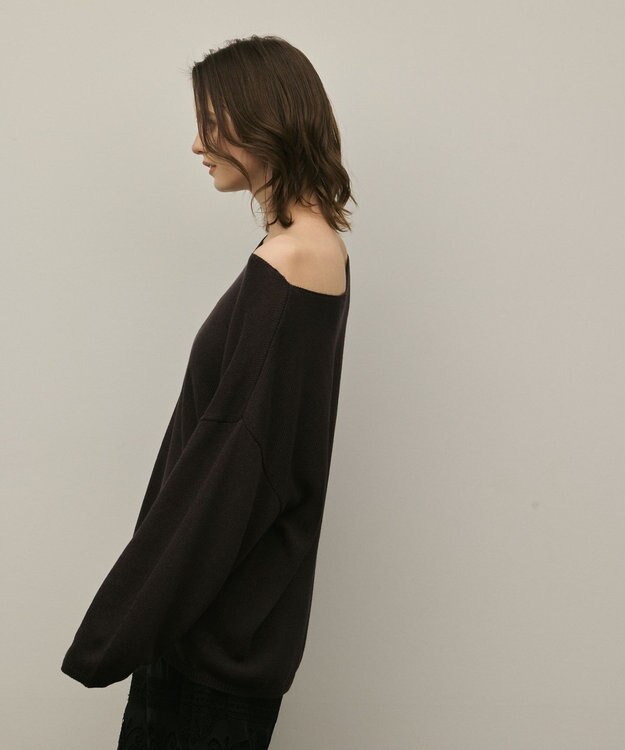 GRACE CONTINENTAL ルーズニットトップ ブラウン
