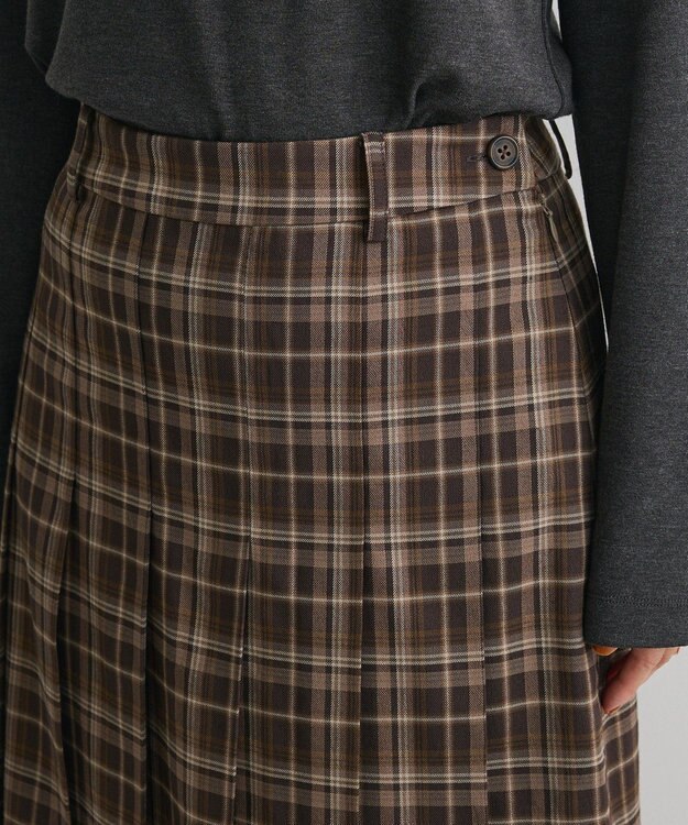 CRAFT STANDARD BOUTIQUE フロントプリーツスカート Check Brown