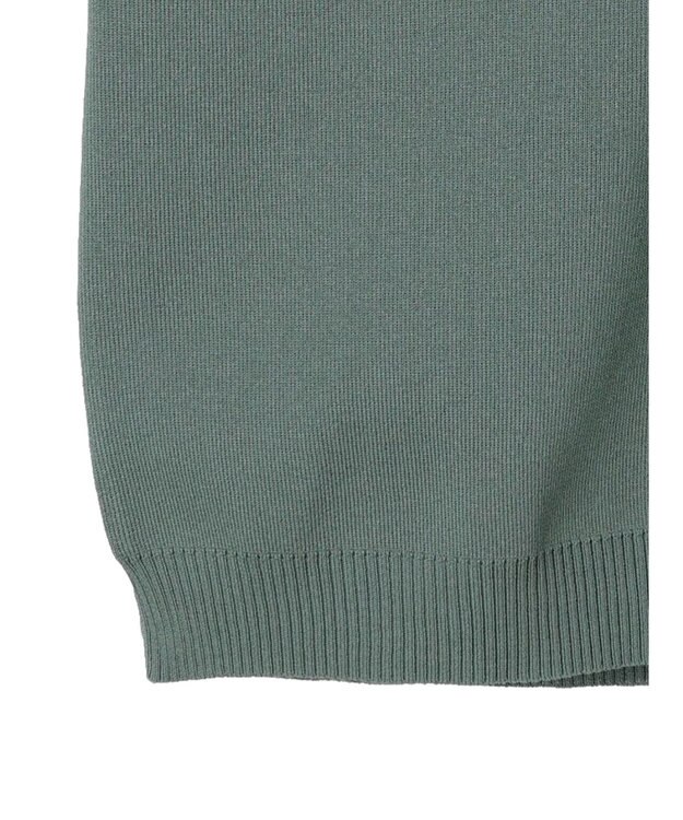 earth music&ecology 総針クルーネックハンソデプルオーバー Green