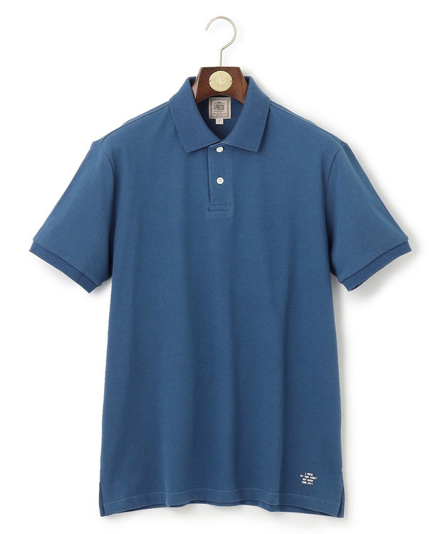 J.PRESS MEN レジメンタル ポロシャツ ブルー系