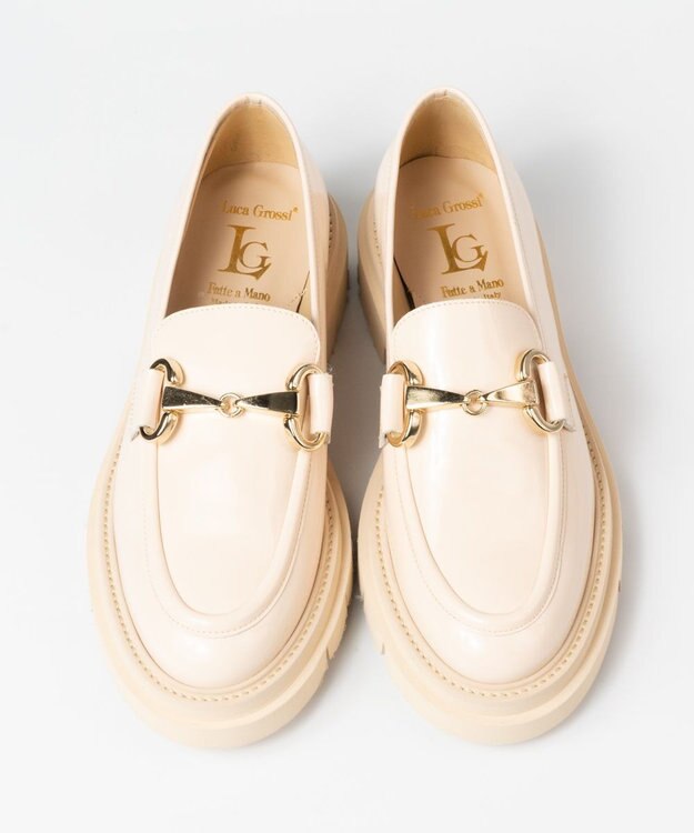 BONTRE 【LucaGrossi/ルカグロッシ】タンクソールビットローファー アイボリー