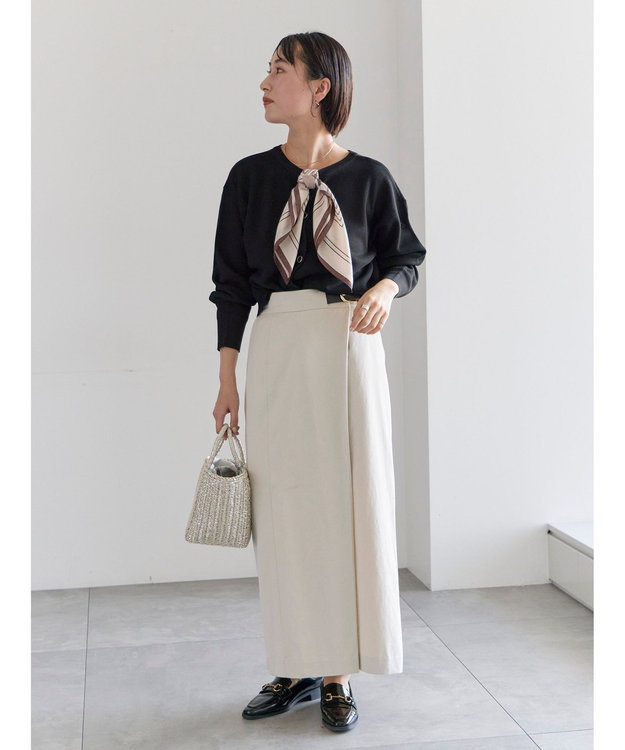 Te chichi サイドベルトチノタイトスカート オフホワイト