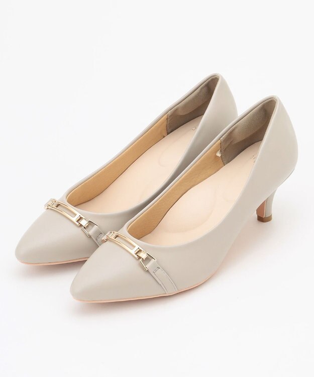 ANY SIS 【22.5~24.5cm】ビット付レディライク パンプス ライトグレー