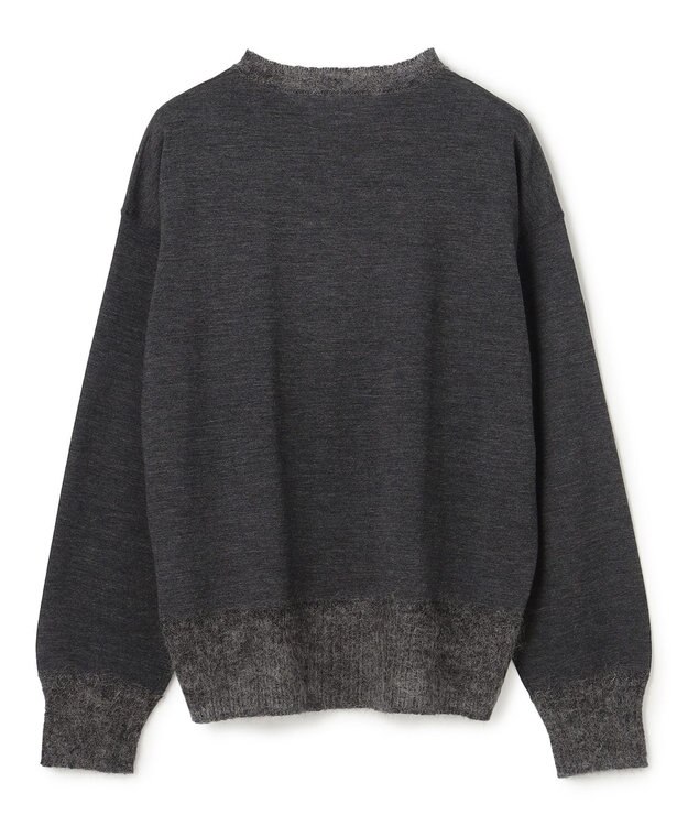 BEIGE， 【洗える】LA MONNAIE / モヘアMIXクルーネックニット Gray