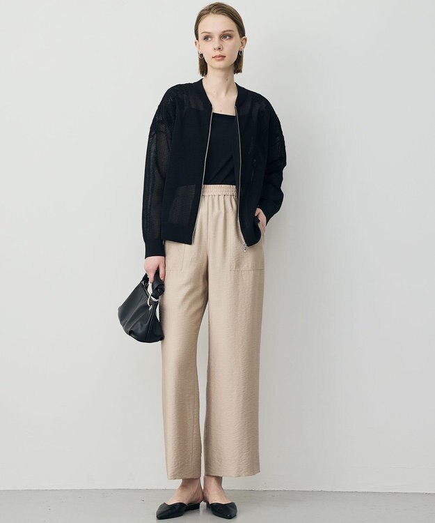 ICB L 【先行予約】ワッシャーツイル ワイドストレートパンツ ベージュ