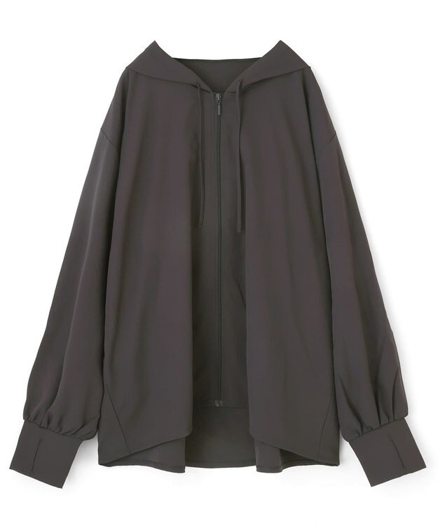 San-ai Resort（三愛水着楽園） 【UPF50+UVカット率最高指数】水陸両用指穴付き　ゆるっと着れるふんわりシルエットパーカーM・L【Big Apple's（ビッグアップルズ）】 チャコール