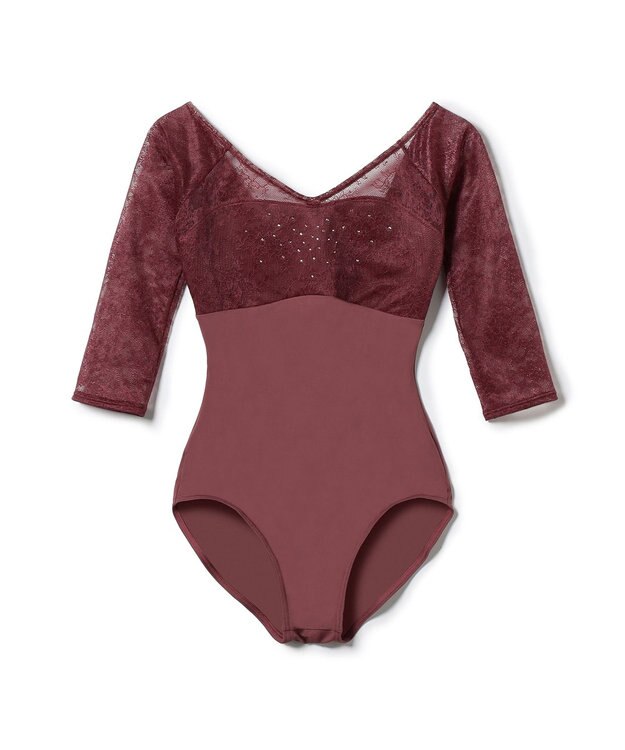 Chacott 6分袖レオタード アンティックローズ