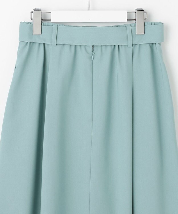 自由区 【洗える】ストレッチライトツイル スカート ライトブルー