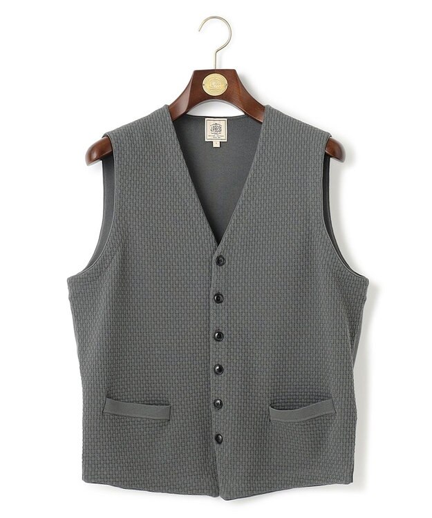 J.PRESS MEN 【High twist links】ニットベスト グレー系