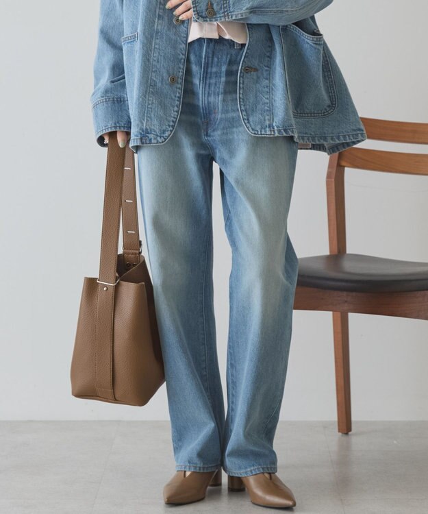 AMERICAN HOLIC ルーズストレートデニムパンツ Light Indigo