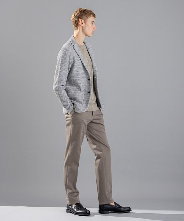 JOSEPH HOMME ストロータックステッチ　ニットジャケット ライトグレー系3