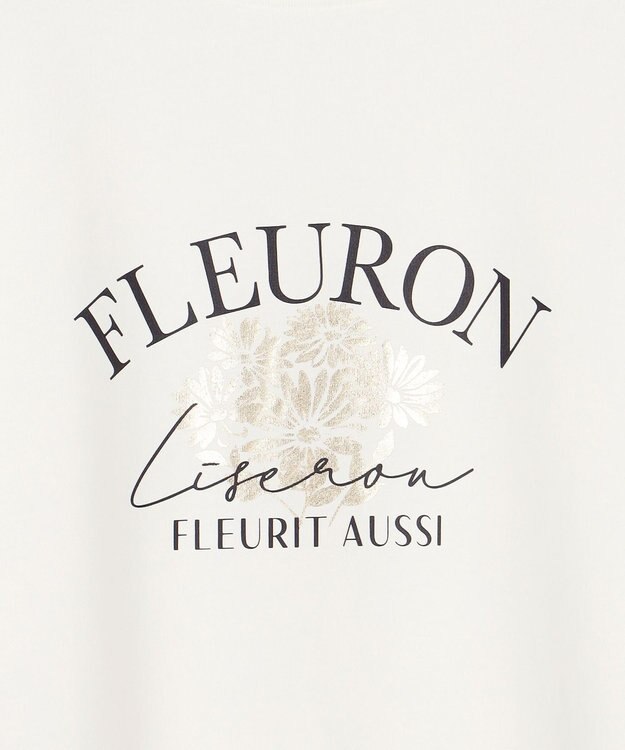 ANY SIS 【洗える】ロゴ刺繍 Tシャツ オフフラワー