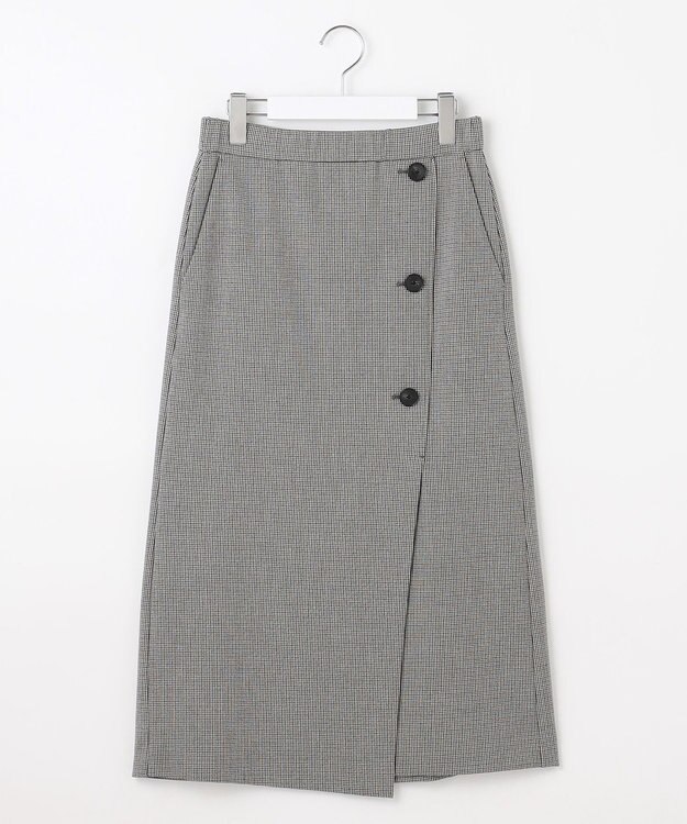 自由区 【撥水加工・洗える】TRギャバチェック柄 スカート モノトーン系チェック