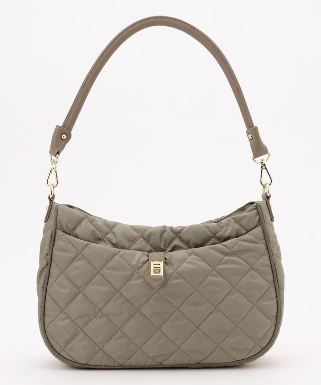 J.PRESS LADIES 【2way】ボンディングキルト ショルダー バッグ モカ系