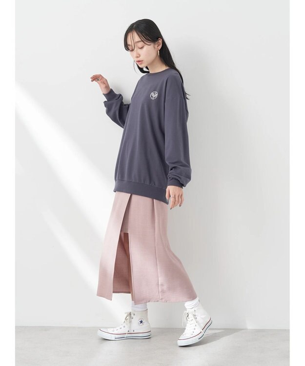 earth music&ecology テニスクラブロゴロンＴＥＥ Charcoal Gray