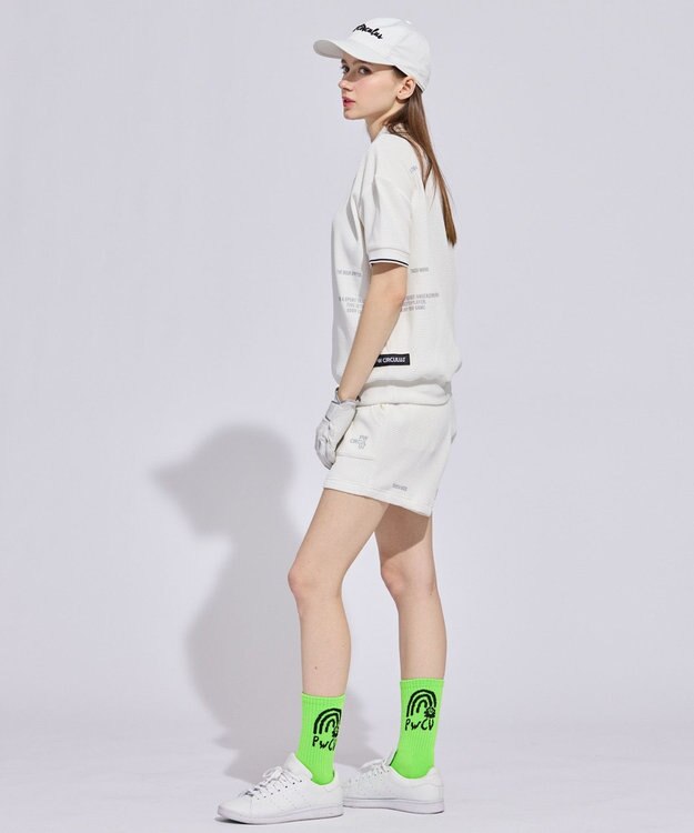 PW CIRCULUS 【WOMEN】ワッフルハーフジップポロ 2026年モデル ゴルフウェア レディース ホワイト系