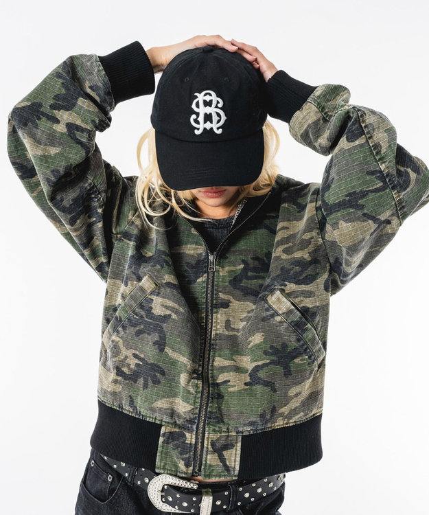 WEGO 【ユニセックス着用ITEM】リップストップフードブルゾン 柄1