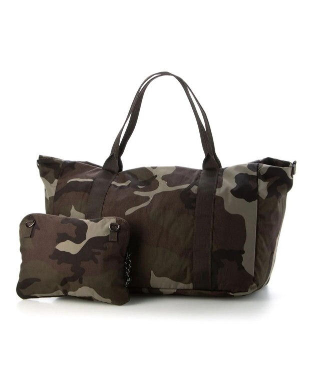 UNBILLION cachecache パッカブルナイロンボストンバッグ カモ