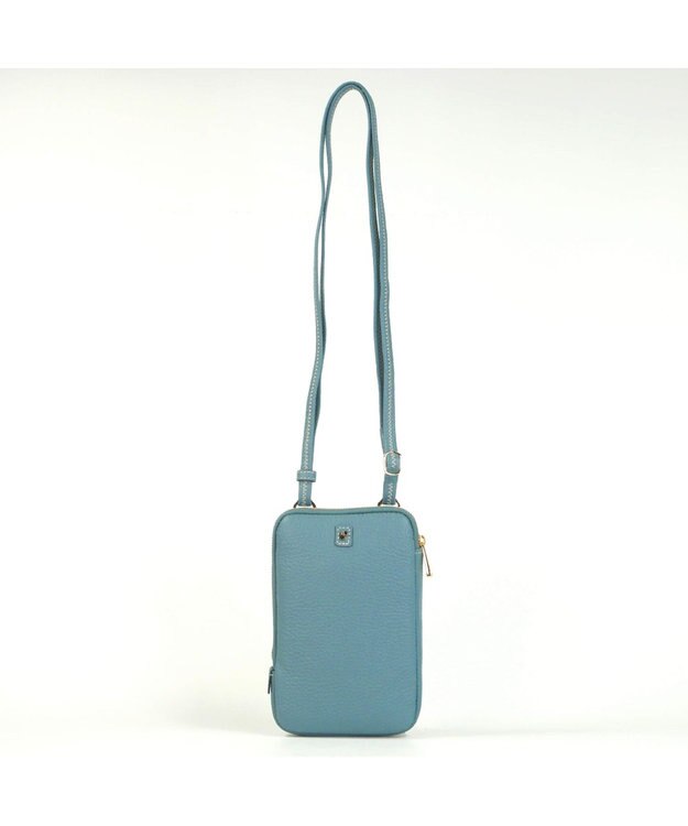 PELLE BORSA お財布機能縦ポシェット Reinette レネット 4784 ブルーグレー