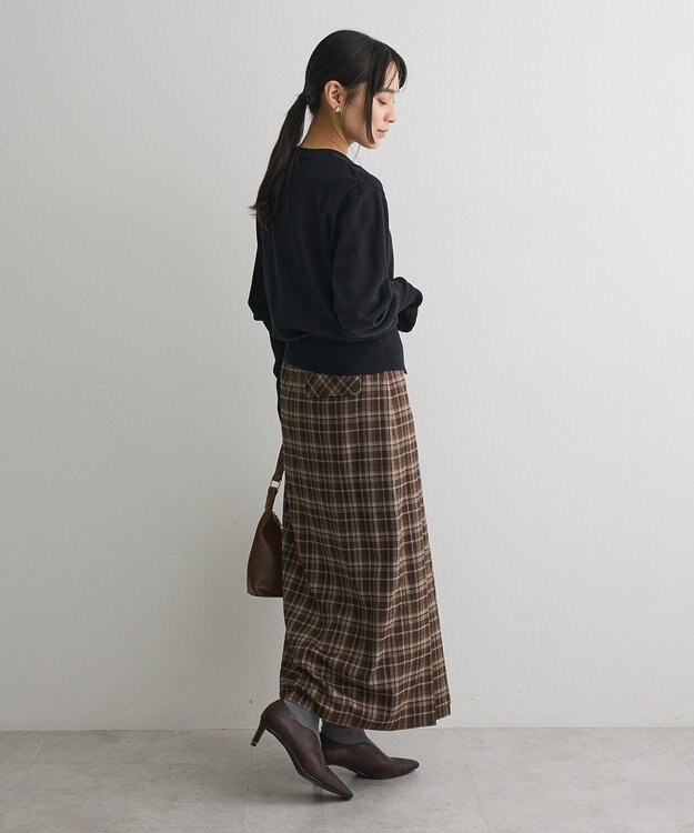 CRAFT STANDARD BOUTIQUE フロントプリーツスカート Check Brown