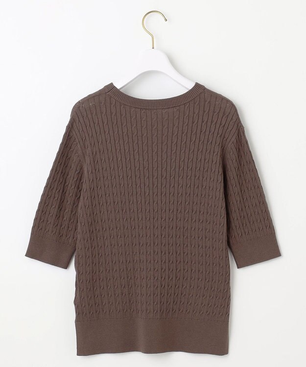 ANY SIS S ケーブルニット プルオーバー モカ