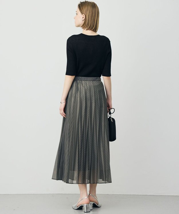 ICB カールマイヤープリーツ スカート スティールカーキ