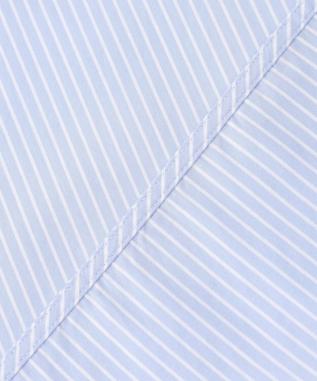 23区 CANCLINI スキッパーベルト付き ブラウス サックスストライプ