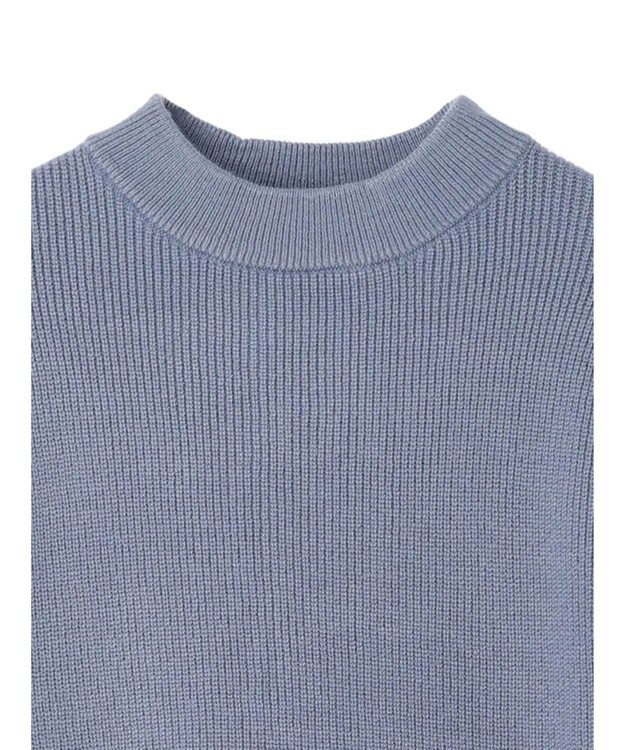 earth music&ecology アンチピリングハイネックプルオーバー Blue