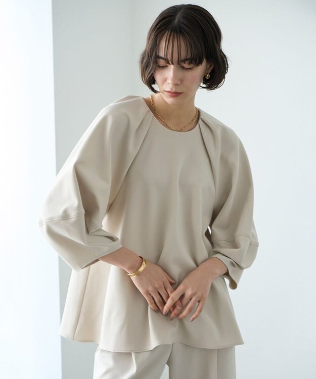 UNFILO BEAUTY MOVE 2WAYブラウス アイボリー