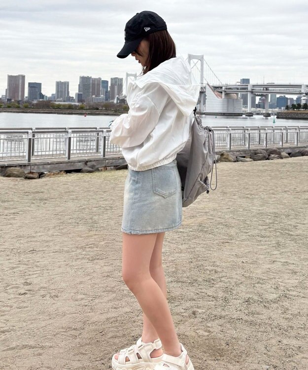 WEGO 【日焼け対策/セットアップ対応】ラッシュガードシャーリングパーカー ホワイト