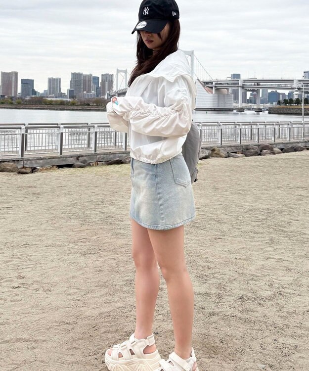 WEGO 【日焼け対策/セットアップ対応】ラッシュガードシャーリングパーカー ホワイト