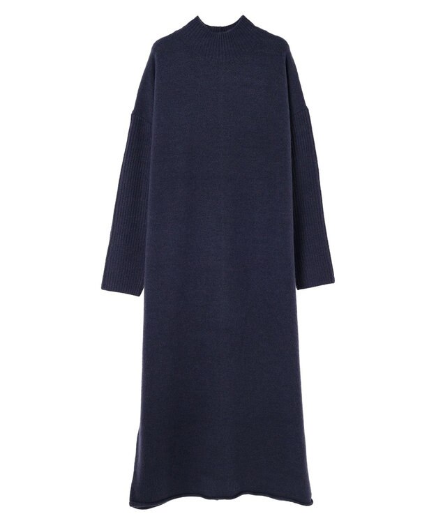 earth music&ecology ＦＬＵＦＦＹハイネックワンピース Navy