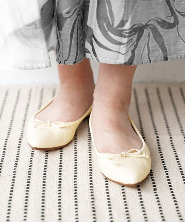 nouvelleRobe Oū 新色追加【本革・高反発】Pointed ポインテッドトゥ バレエシューズ アイボリー